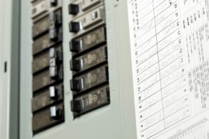 Closeup of an electrical panel